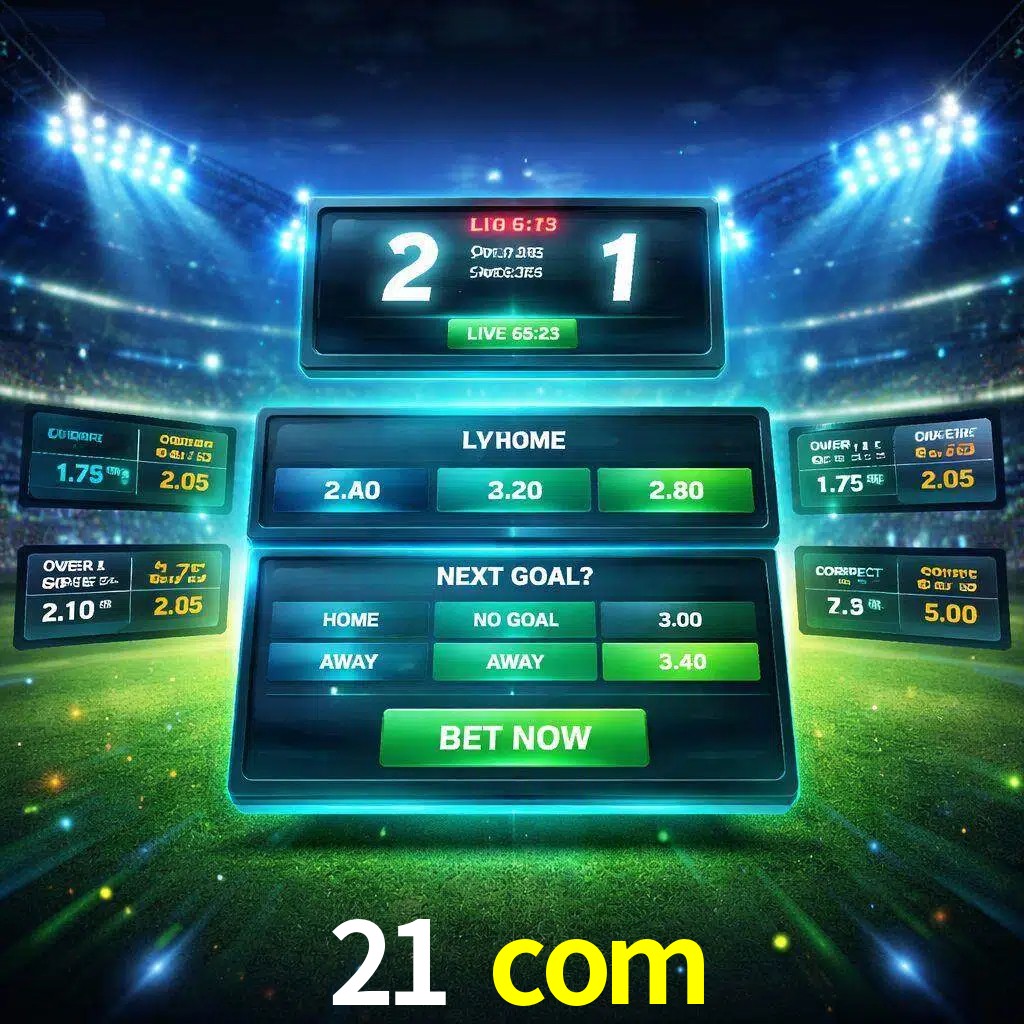 Vista de apuestas en vivo 21 com durante un partido en curso