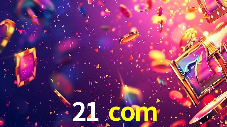 Escena dinámica inspirada en casino con iluminación 21 com, cartas, fichas e íconos de juegos digitales en un espacio moderno de juegos.